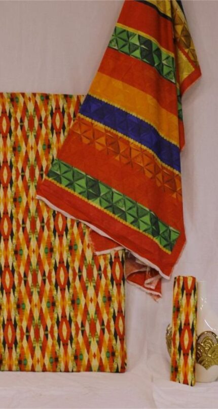 Silk Karandi - Unstitched 3pcs - D322