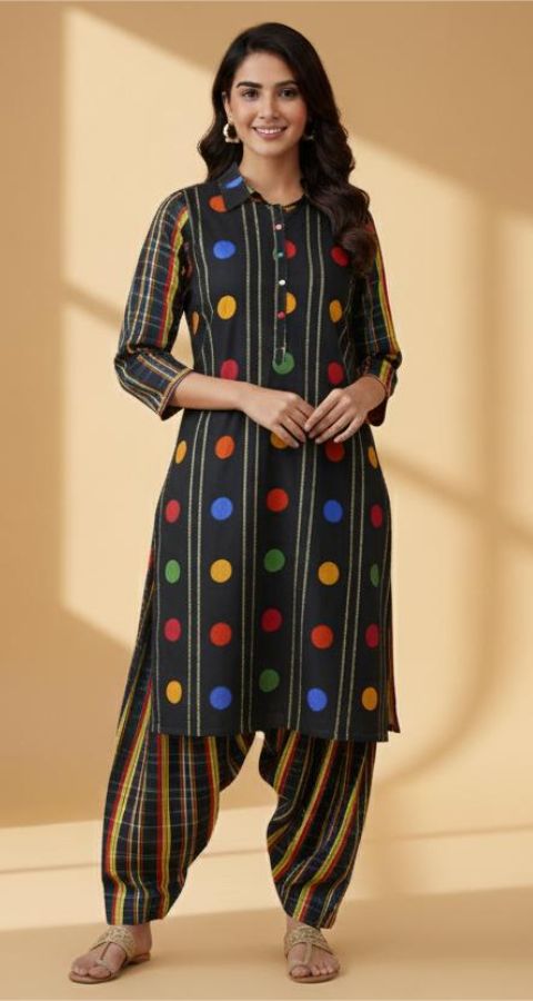 Zari Khaddar - Unstitched 2pcs - D1020