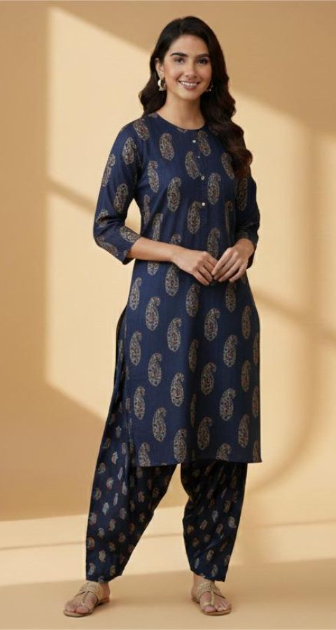 Zari Khaddar - Unstitched 2pcs - D1022