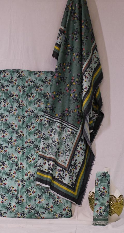 Silk Karandi - Unstitched 3pcs - D323