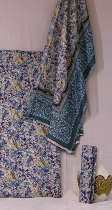 Silk Karandi - Unstitched 3pcs - D328