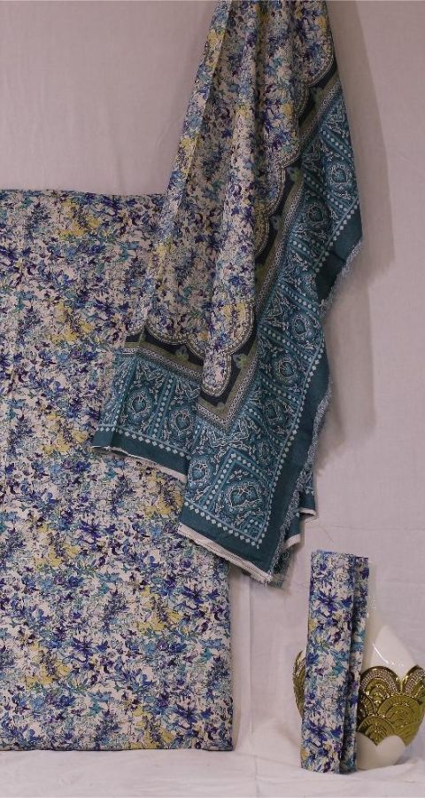 Silk Karandi - Unstitched 3pcs - D328