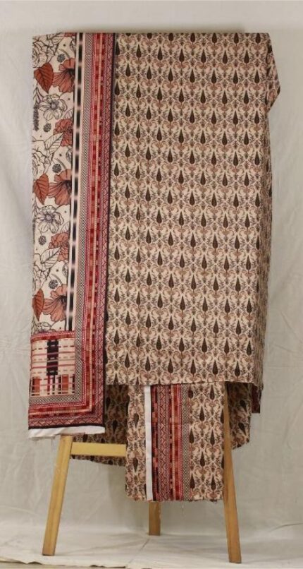 Digital Linen - Unstitched 3pcs - D8691