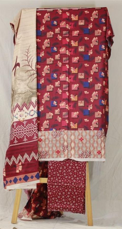Digital Linen - Unstitched 3pcs - D8820