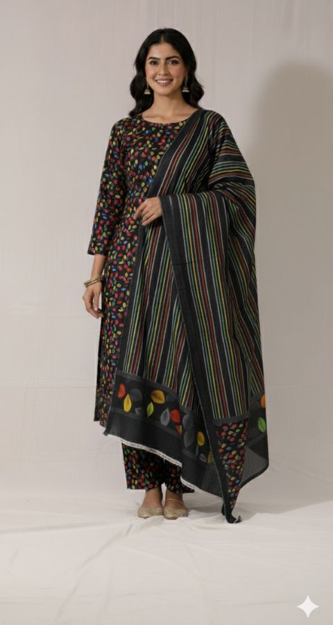 Silk Karandi - Unstitched 3pcs - D321