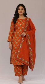 Silk Karandi - Unstitched 3pcs - D324