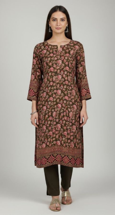 Hareem Wool - Marina Unstitched 2pcs - D7040