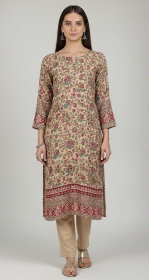 Hareem Wool - Marina Unstitched 2pcs - D7042