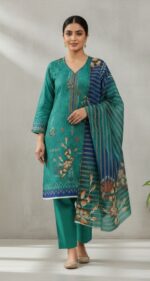 Zari Linen - Unstitched 3pcs - D8362