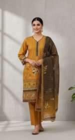 Zari Linen - Unstitched 3pcs - D8367
