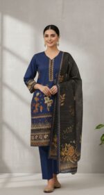 Zari Linen - Unstitched 3pcs - D8368