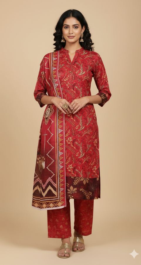 Digital Linen - Unstitched 3pcs - D8821