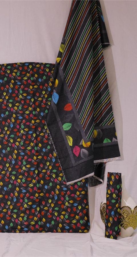 Silk Karandi - Unstitched 3pcs - D321