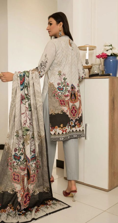 Khaddar - Unstitched 3pcs - D16