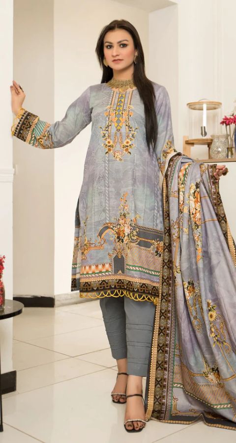 Khaddar - Unstitched 3pcs - D13A