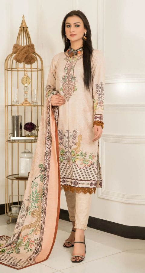 Khaddar - Unstitched 3pcs - D17