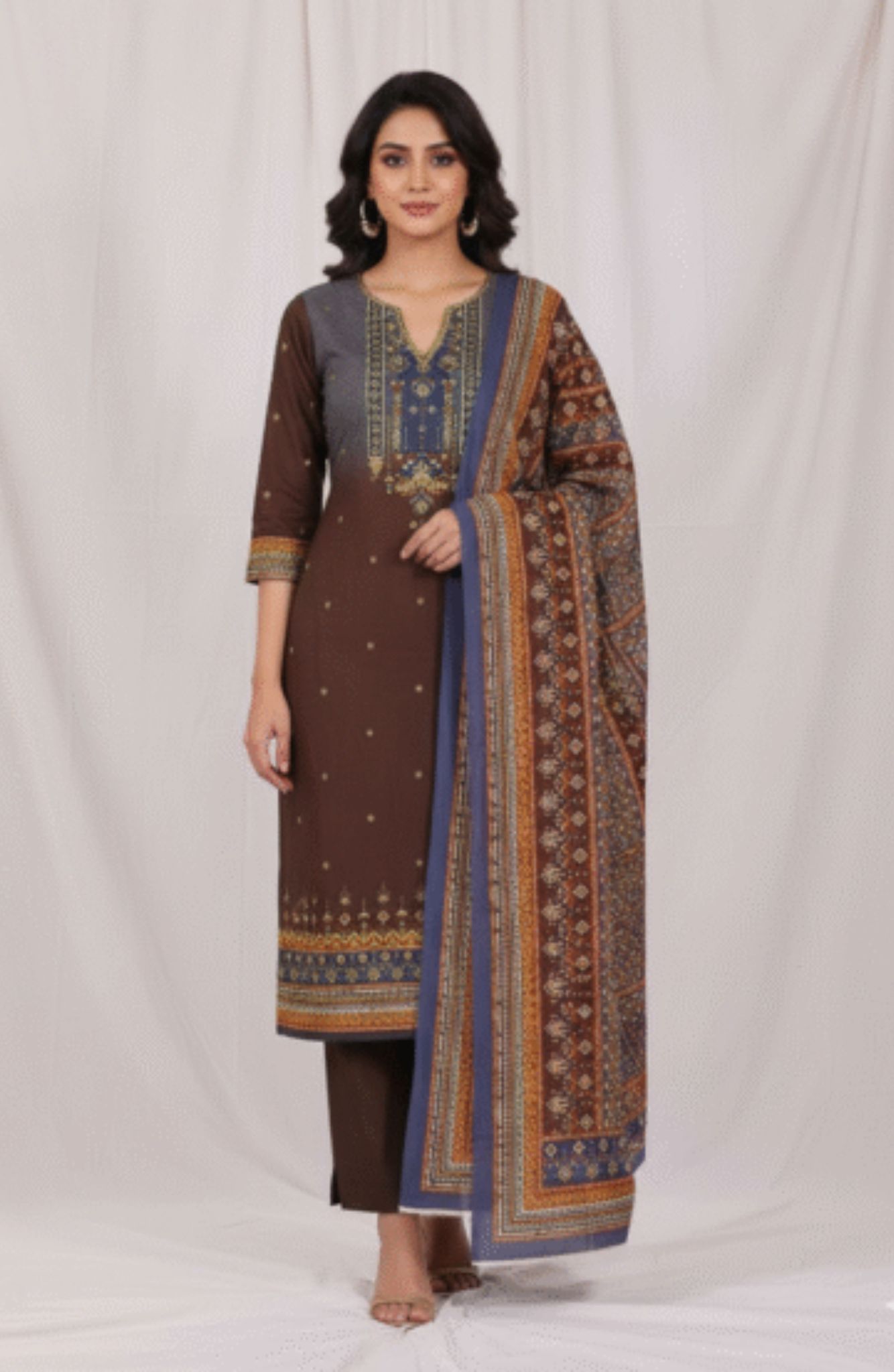 Digital Khaddar - Unstitched 3pcs - D9905 Digital Khaddar - Unstitched 3pcs - D9905
