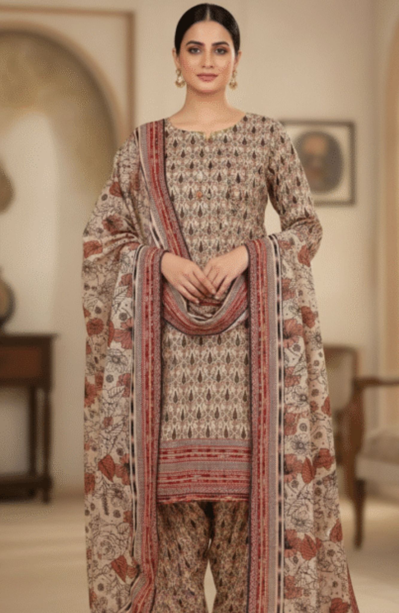 Digital Linen - Unstitched 3pcs - D8691 Digital Linen - Unstitched 3pcs - D8691