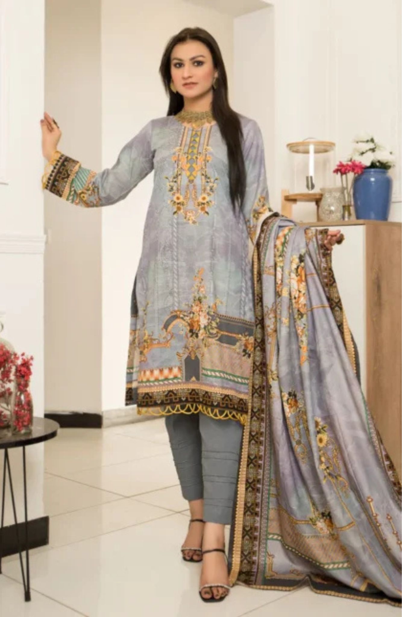 Khaddar - Unstitched 3pcs - D13A Khaddar - Unstitched 3pcs - D13A