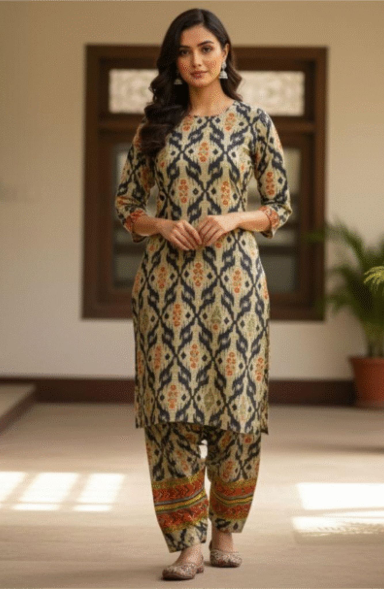 Zari Khaddar - Unstitched 2pcs - D1046 Zari Khaddar - Unstitched 2pcs - D1046