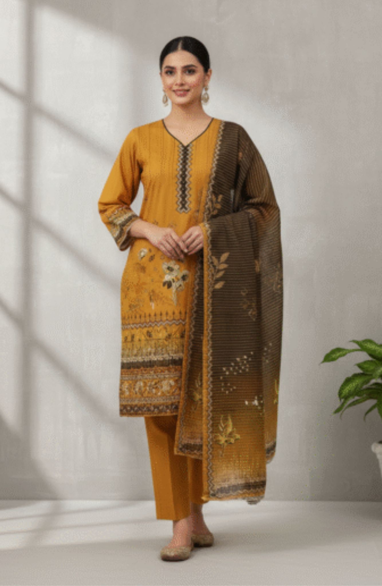Zari Linen - Unstitched 3pcs - D8367 Zari Linen - Unstitched 3pcs - D8367