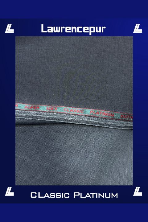 Denim blue fabric for suits from Lawrencepur, premium platinum quality.