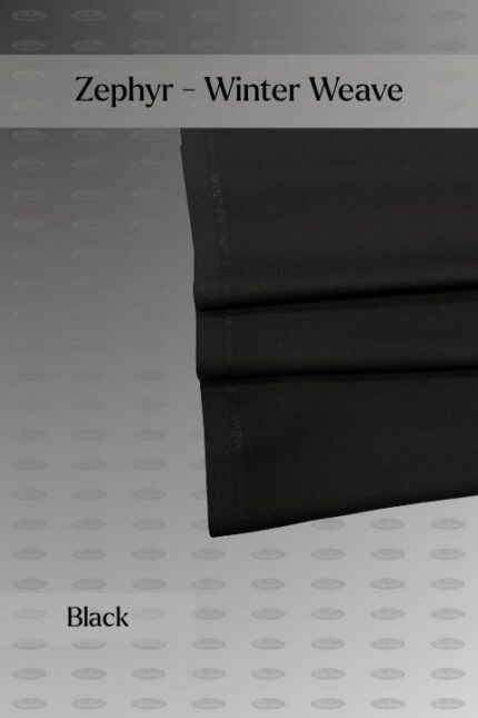 Zephyr Winter Weave wash and wear unstitched fabric for men, black shade