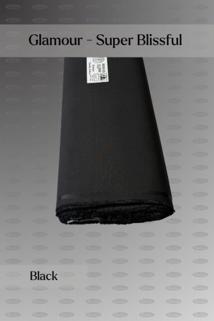 Glamour Fabrics Super Blissful Suiting wash and wear unstitched fabric for men, black shade