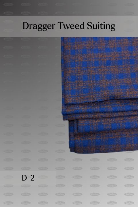 Dragger Tweed Suiting 100% wool tweed fabric for coats, design D-2