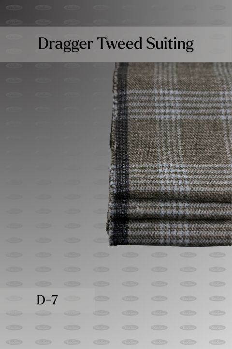 Dragger Tweed Suiting 100% wool tweed fabric for coats, design D-7