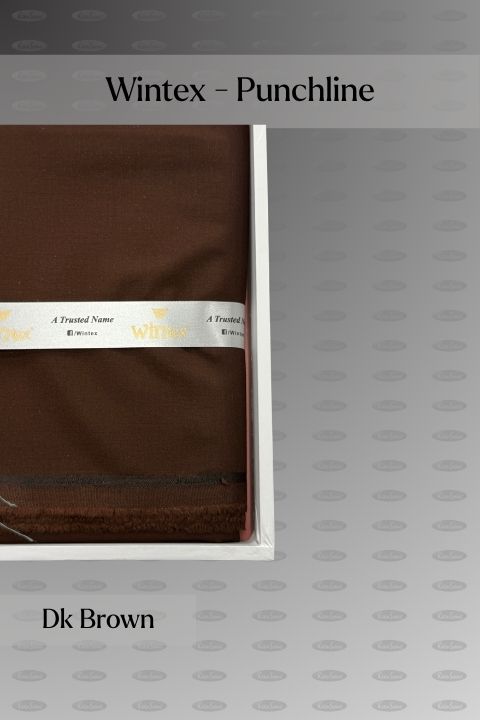 Wintex Punchline winter wash and wear fabric for men in gift box, Dk Brown shade