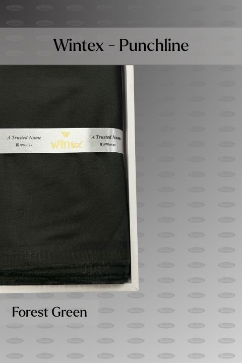 Wintex Punchline winter wash and wear fabric for men in gift box, Forest Green shade