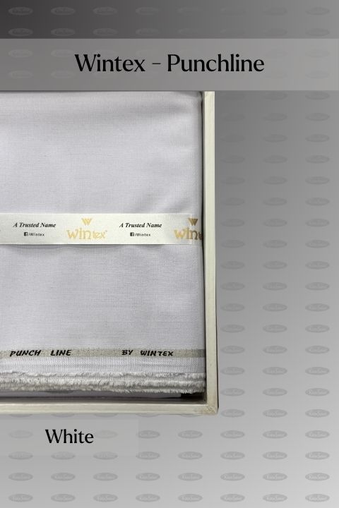 Wintex Punchline winter wash and wear fabric for men in gift box, White shade