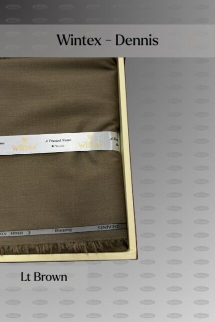 Wintex Dennis textured winter wash and wear fabric for men in gift box, Lt Brown shade