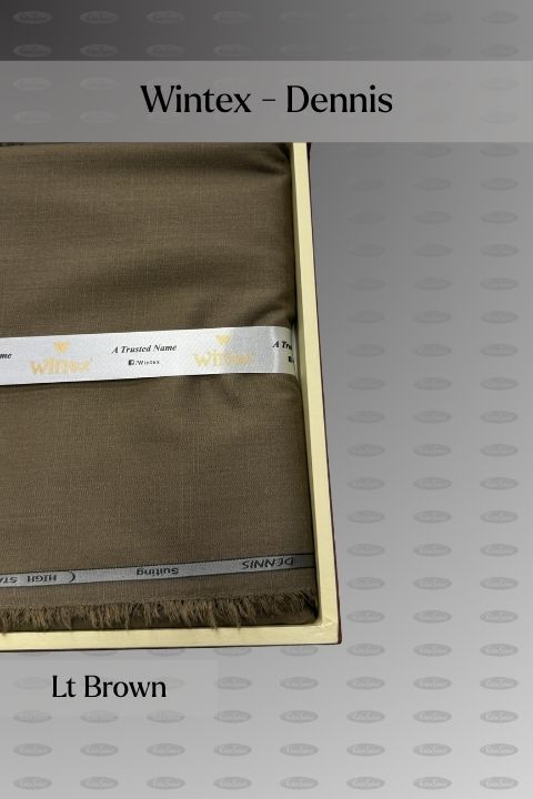 Wintex Dennis textured winter wash and wear fabric for men in gift box, Lt Brown shade