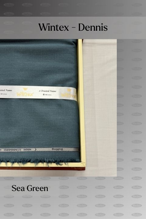 Wintex Dennis textured winter wash and wear fabric for men in gift box, Sea Green shade