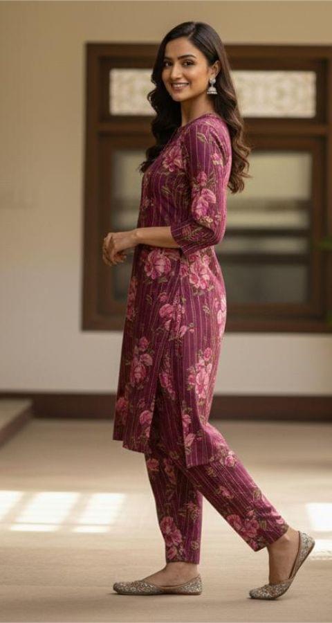 Zari Khaddar - Unstitched 2pcs - D1060 - Image 2