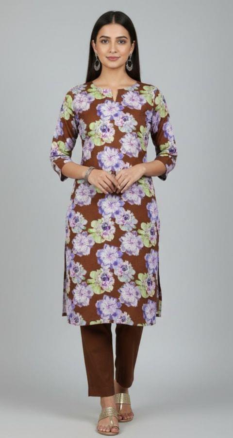 Hareem Wool - Marina Unstitched 2pcs - D7162