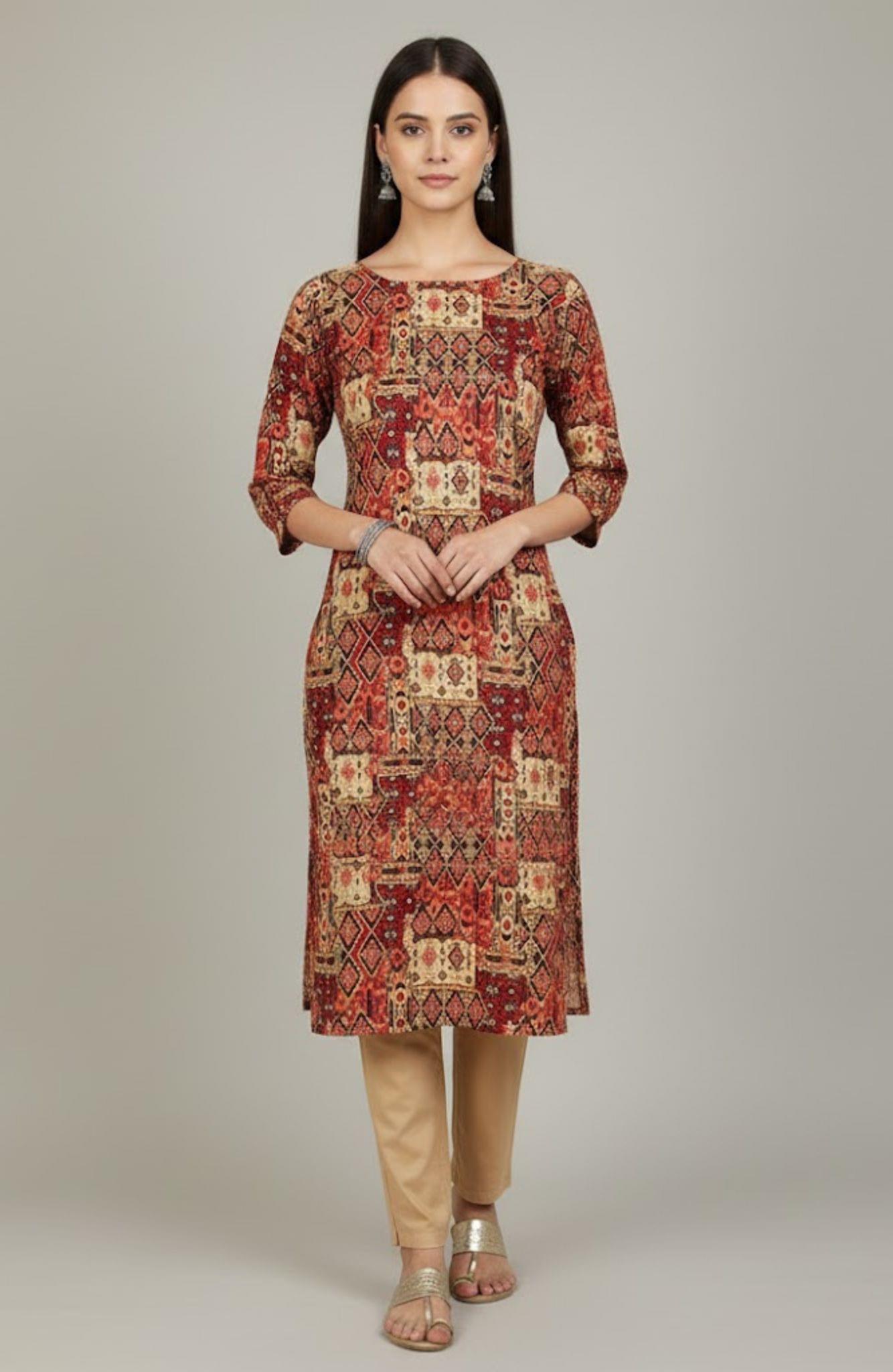 Hareem Wool - Marina Unstitched 2pcs - D7149